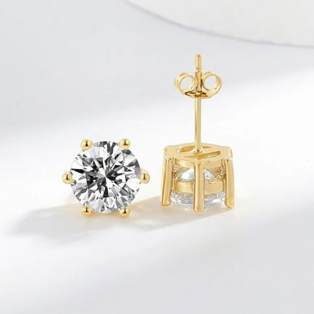 Orecchini a bottone in diamante Tera