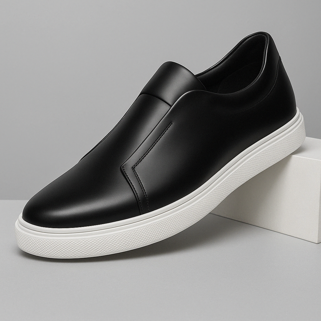 Eleganti scarpe slip-on in pelle