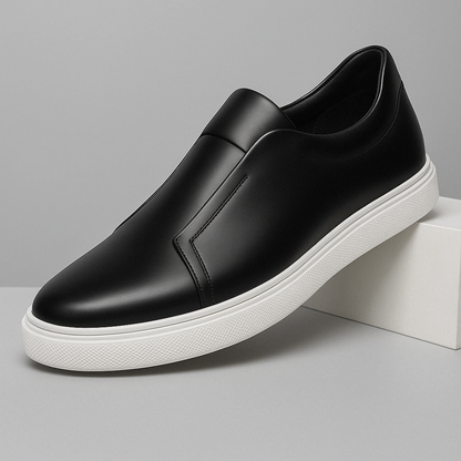 Eleganti scarpe slip-on in pelle