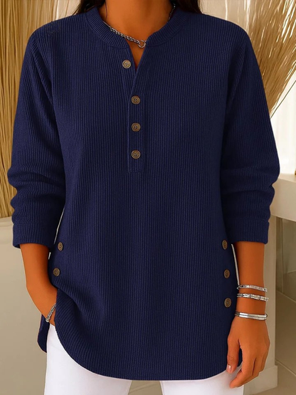 Alessia | Tunica Henley con bottoni