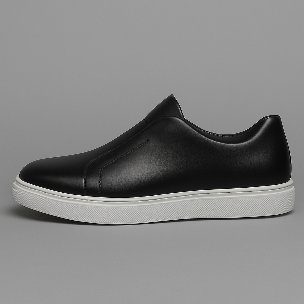 Eleganti scarpe slip-on in pelle
