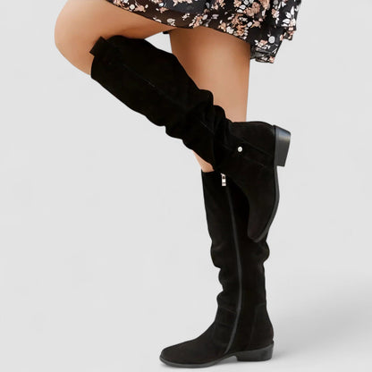 Nora | Stivale in Suede Alto al Ginocchio