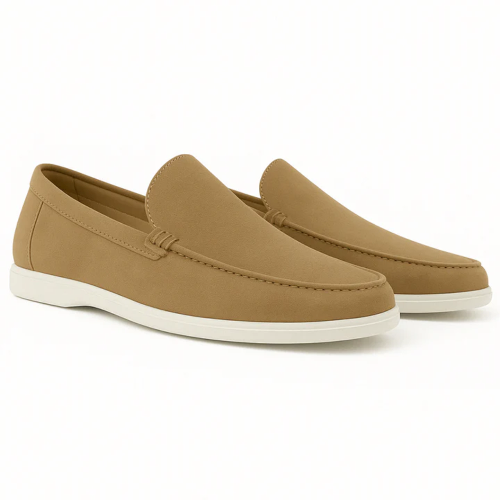 Mocassini casual in pelle scamosciata