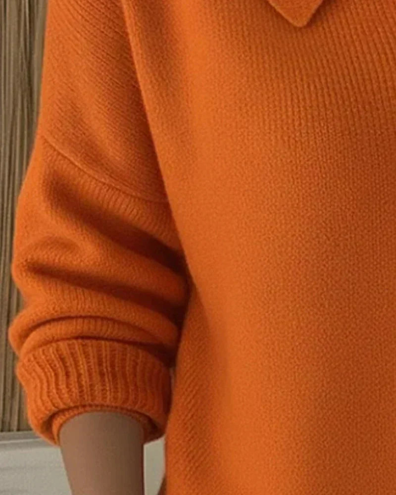 Cecilia | Giacca lavorata a maglia con collo alla camicia