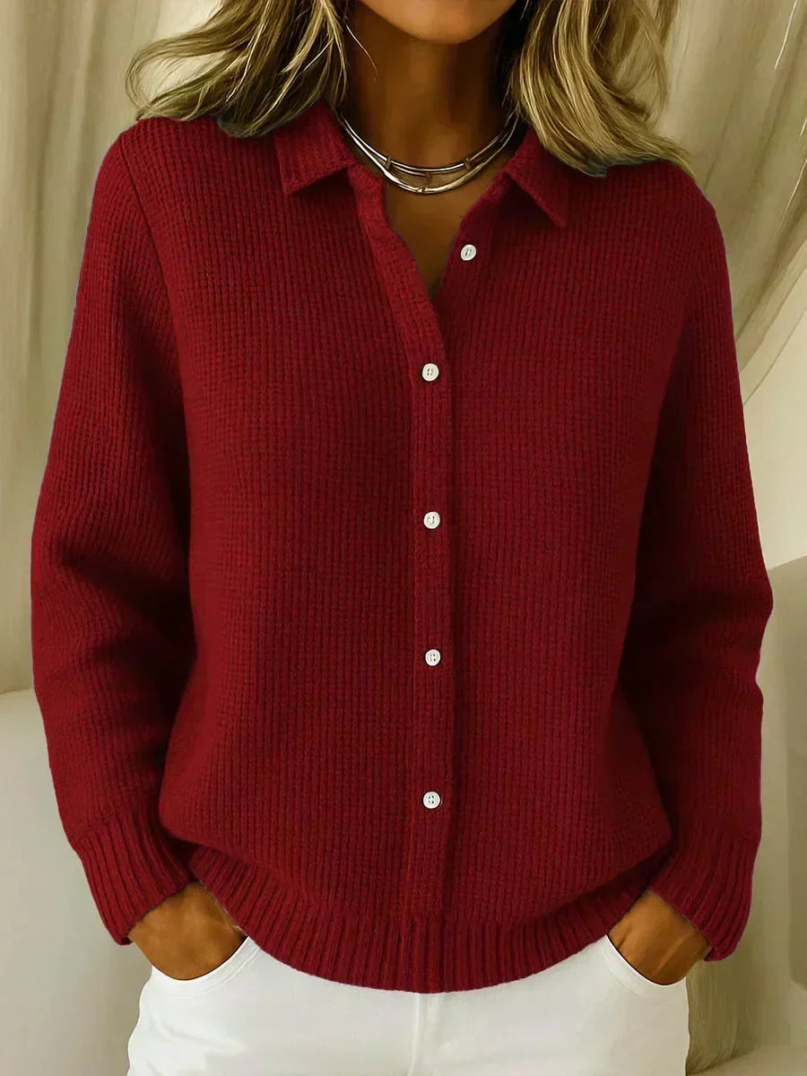 Benedetta | Giacca lavorata a maglia con texture e bottoni