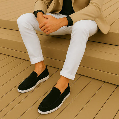 Mocassini casual in pelle scamosciata