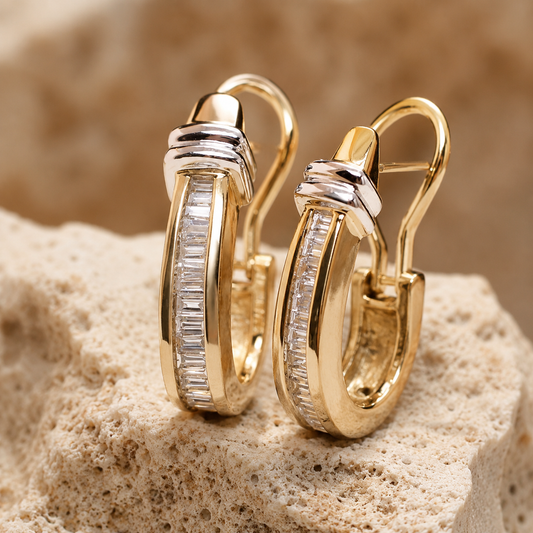 Orecchini vintage in oro e diamanti