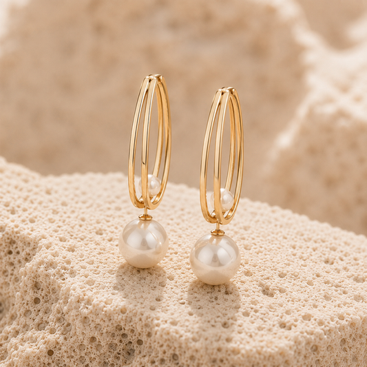 Orecchini Vintage in Oro e Perle