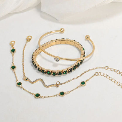 Set di Bracciali in Gemme Verdi