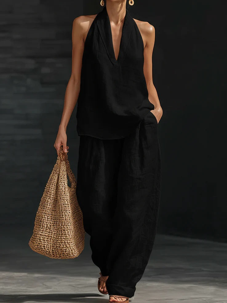 Zoe™ Set Senza Maniche con Pantaloni Larghi