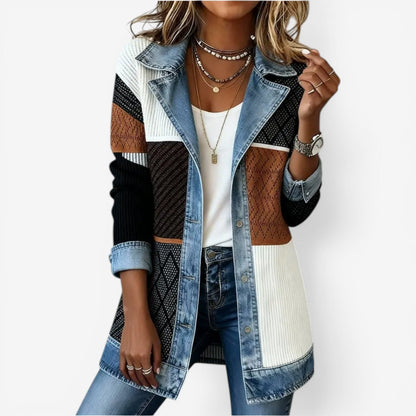 Adriana | Giacca in maglia e denim