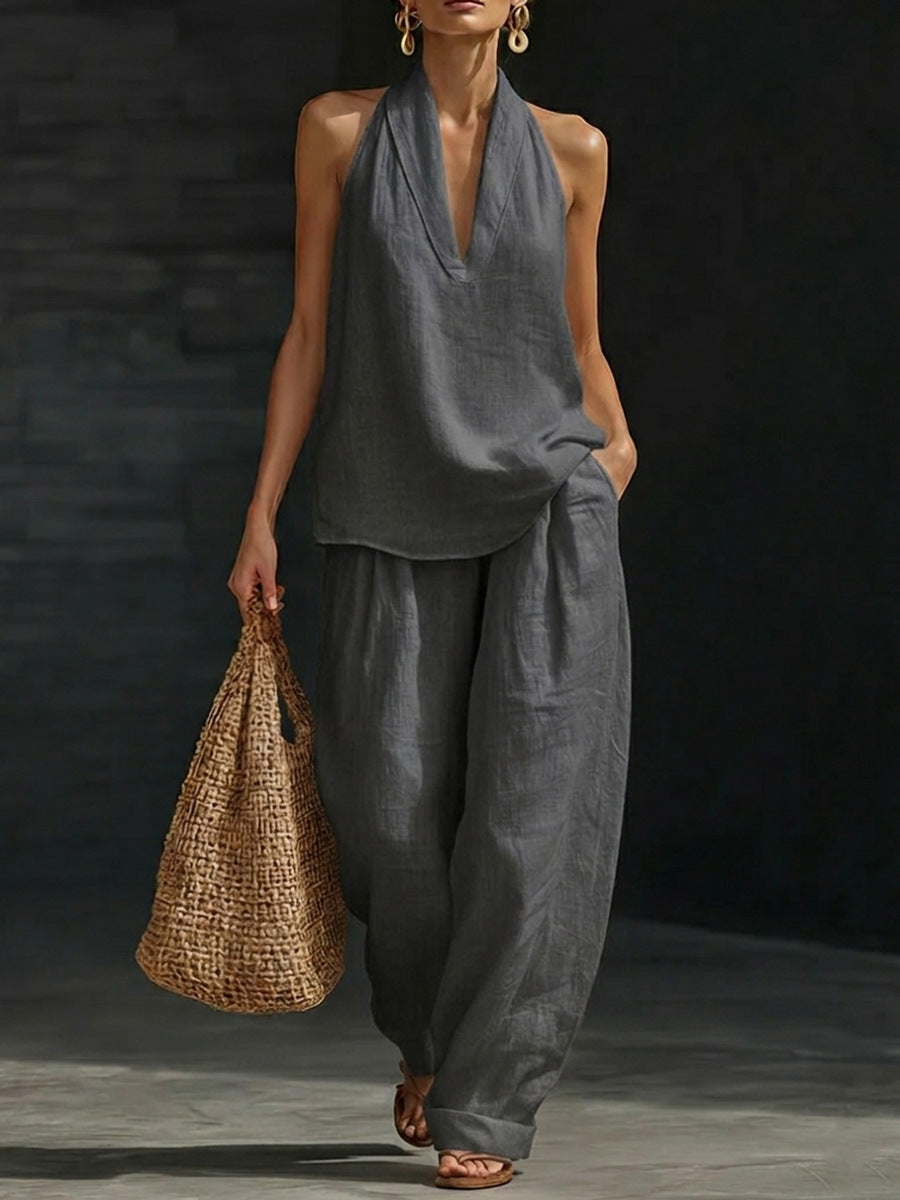 Zoe™ Set Senza Maniche con Pantaloni Larghi