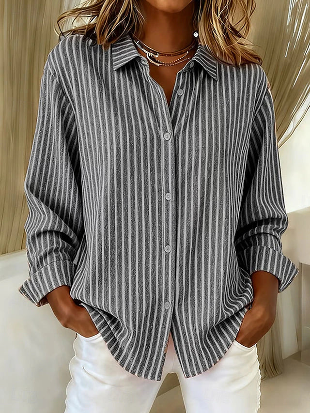 Arianna | Camicia a righe con bottoni