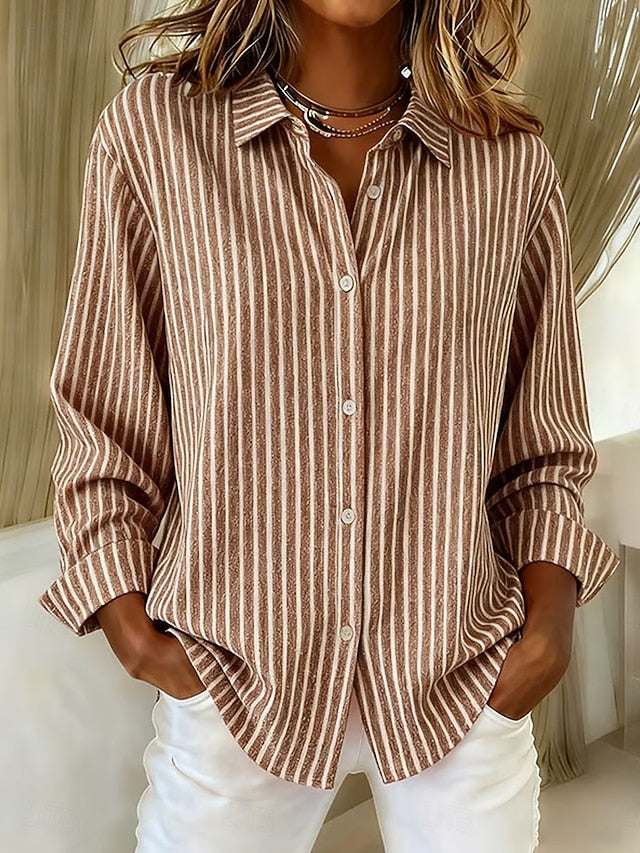 Arianna | Camicia a righe con bottoni