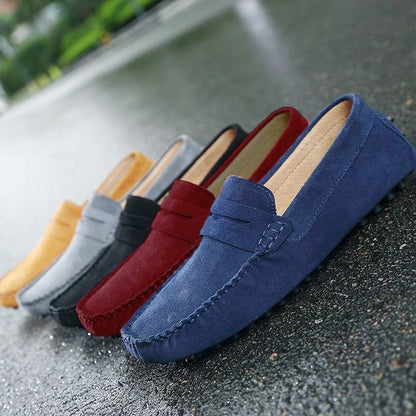Mocassini casual in pelle scamosciata