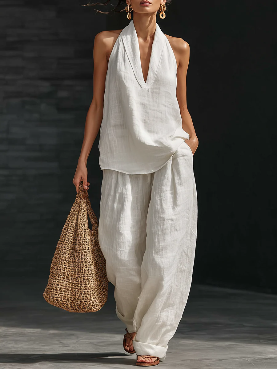 Zoe™ Set Senza Maniche con Pantaloni Larghi