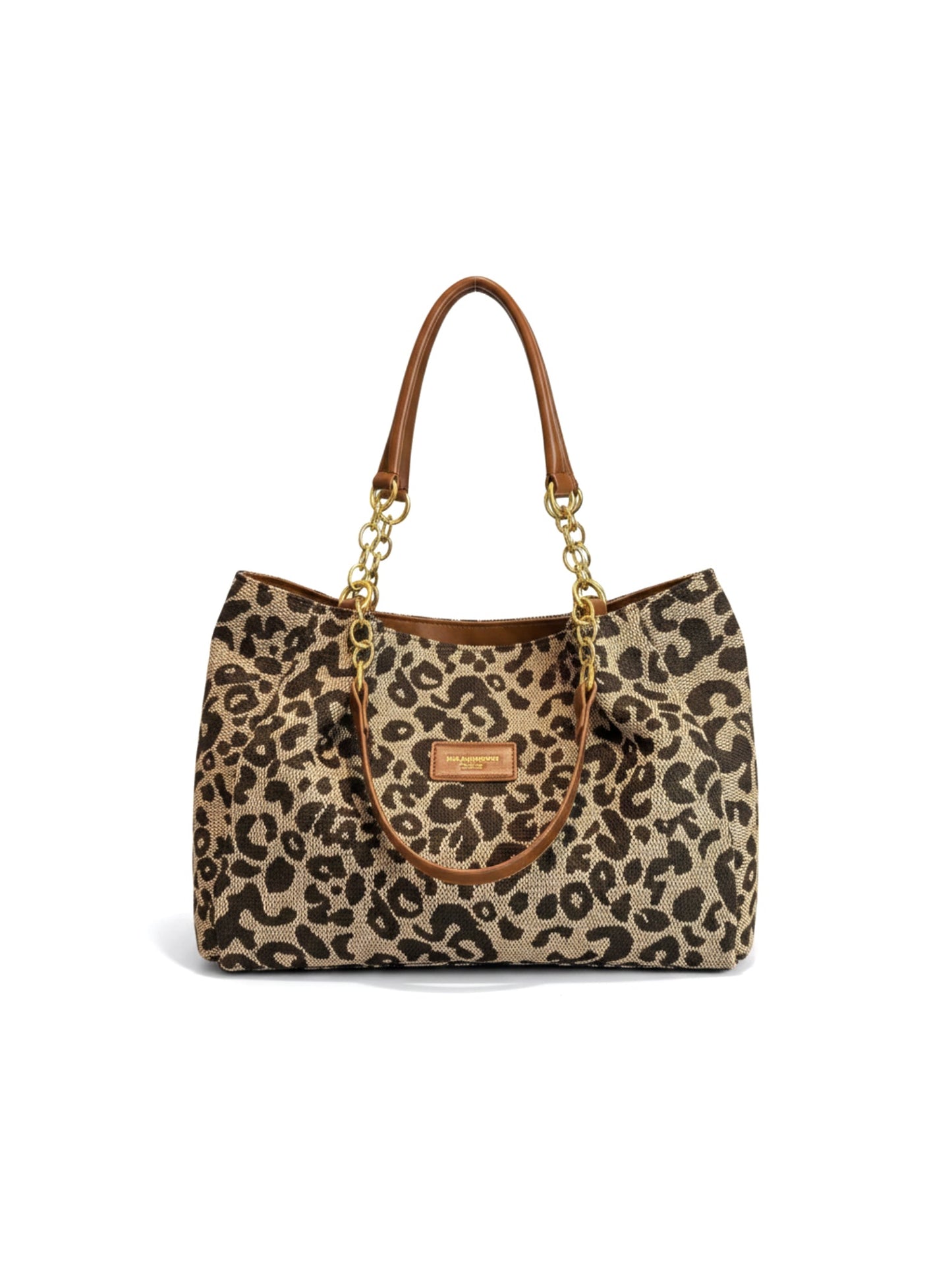 Gianna Boutique - Borsa a tracolla in tela leopardata