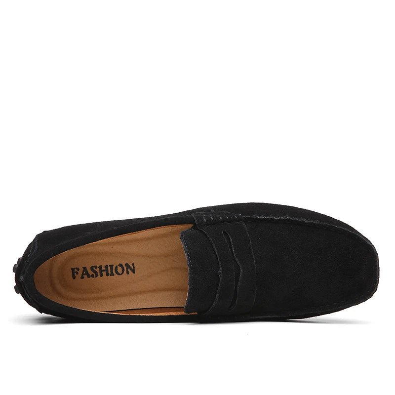 Mocassini casual in pelle scamosciata