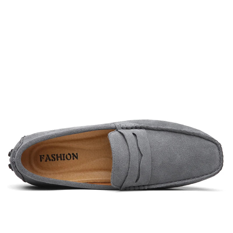 Mocassini casual in pelle scamosciata