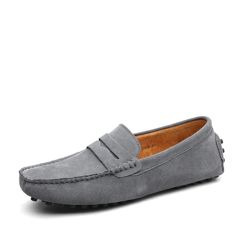 Mocassini casual in pelle scamosciata