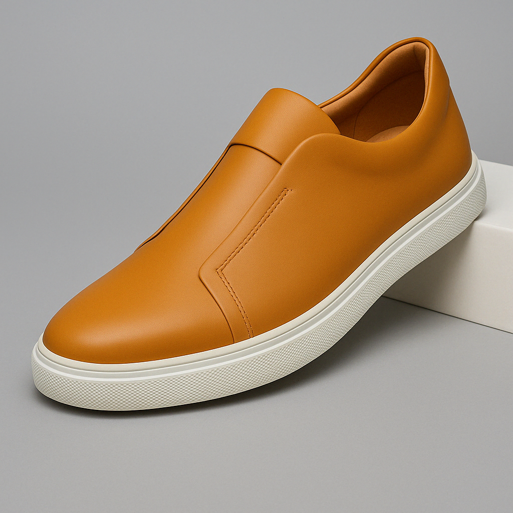 Eleganti scarpe slip-on in pelle