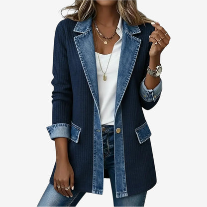 Adriana | Giacca in maglia e denim