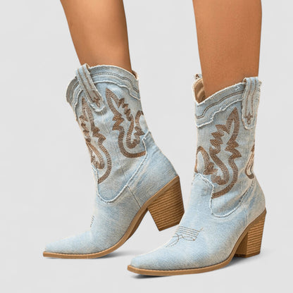 Selena | Stivale Western Ricamato