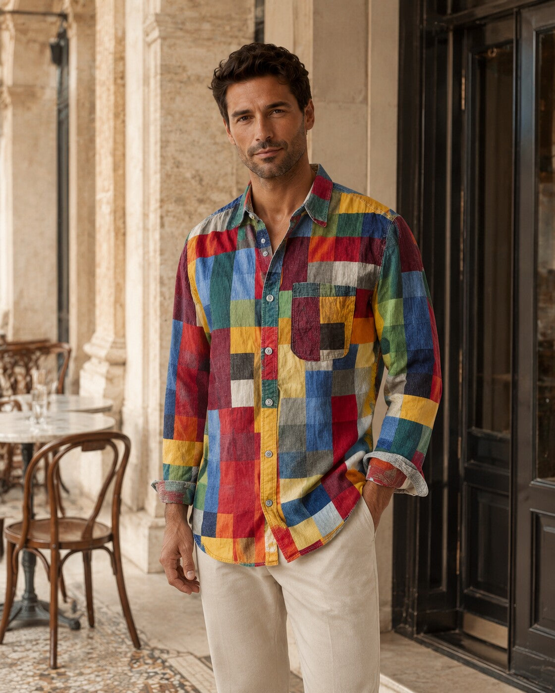 Ettore · Camicia in cotone giocosa