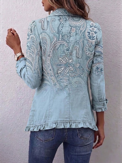 Martina | Giacca vintage in cashmere con volant