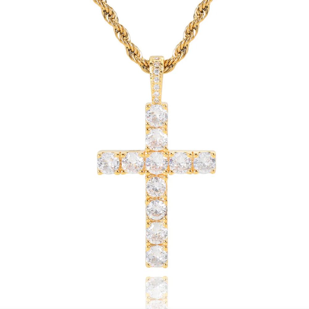 Collana Classica con Croce di Diamante