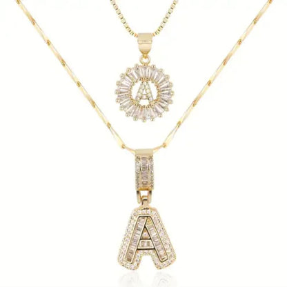 Collana con Iniziale Pave
