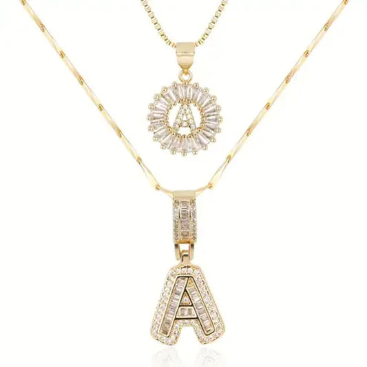 Collana con Iniziale Pave