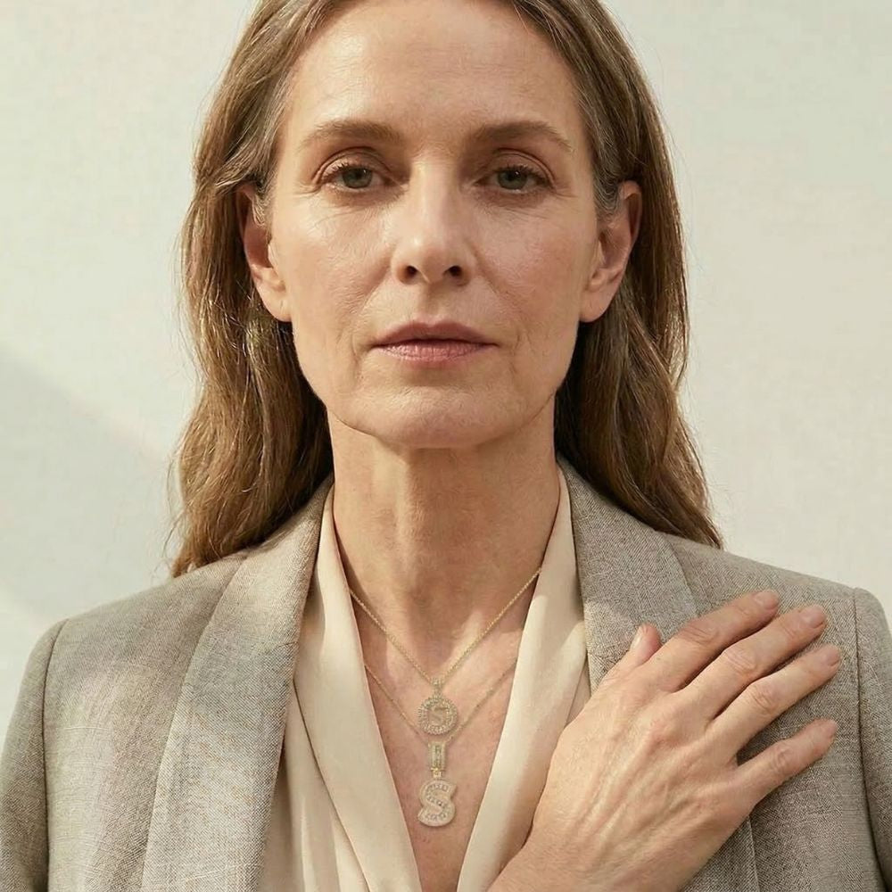 Collana con Iniziale Pave